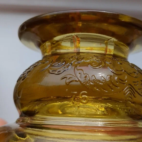 Federal Madrid Amber Glass Taper Holders - Picture 12 of 13